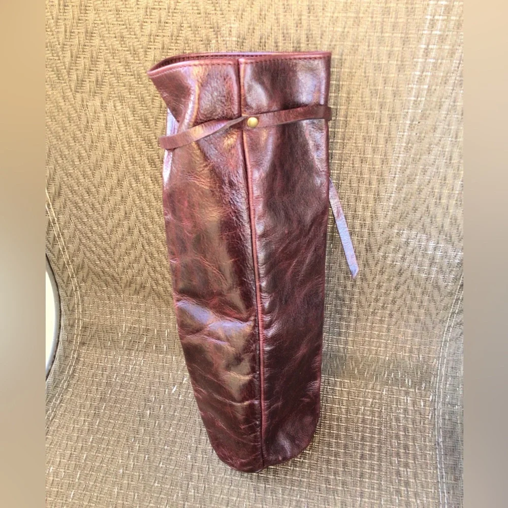 Moore & Giles Burgundy Leather Bottle Bag